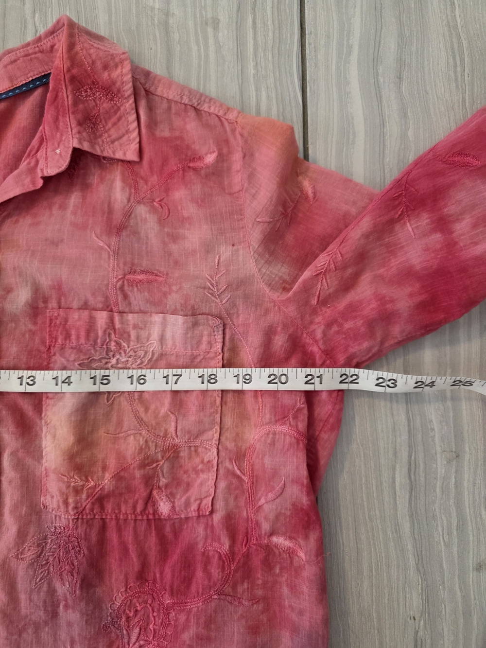 Pilcro Pink Tie-Dye Button-Down Shirt - Picture 5 of 8